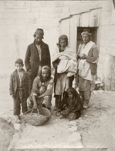 Groep Jemenitische Joden, ca. 1898-1911 door American Photographer